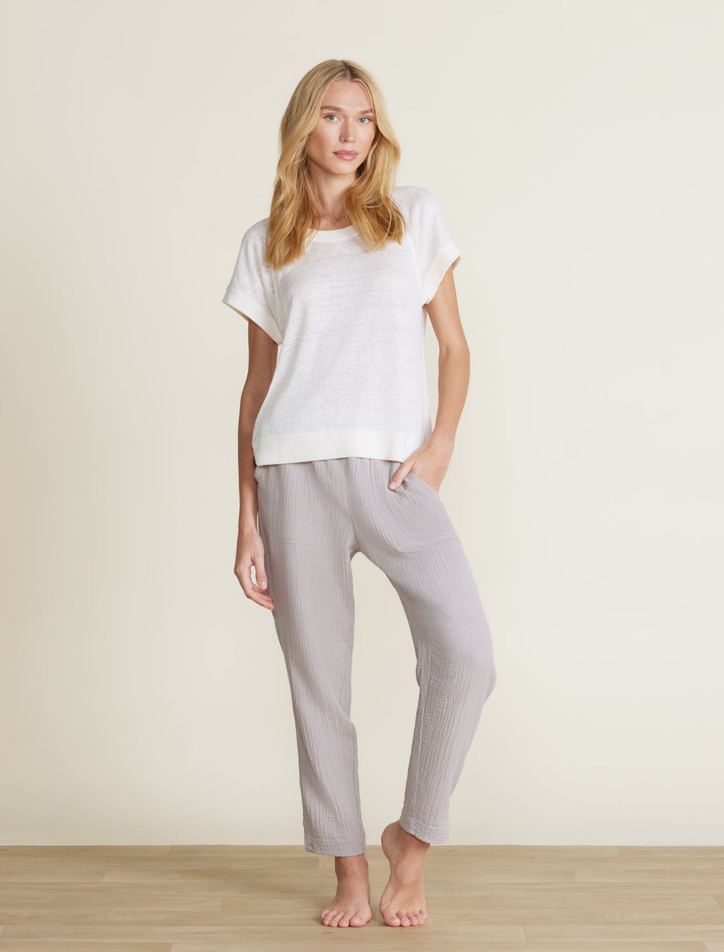Malibu Collection® Linen Raglan Tee