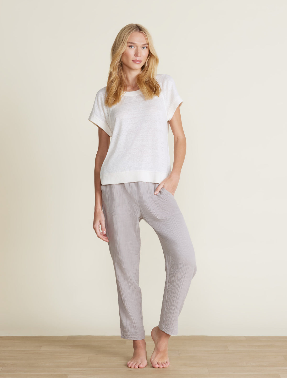 Malibu Collection® Linen Raglan Tee