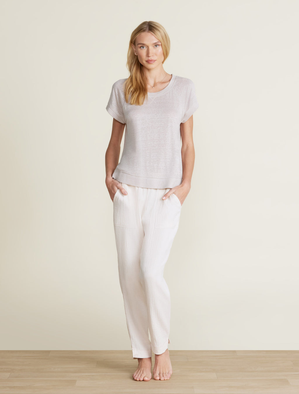 Malibu Collection® Linen Raglan Tee