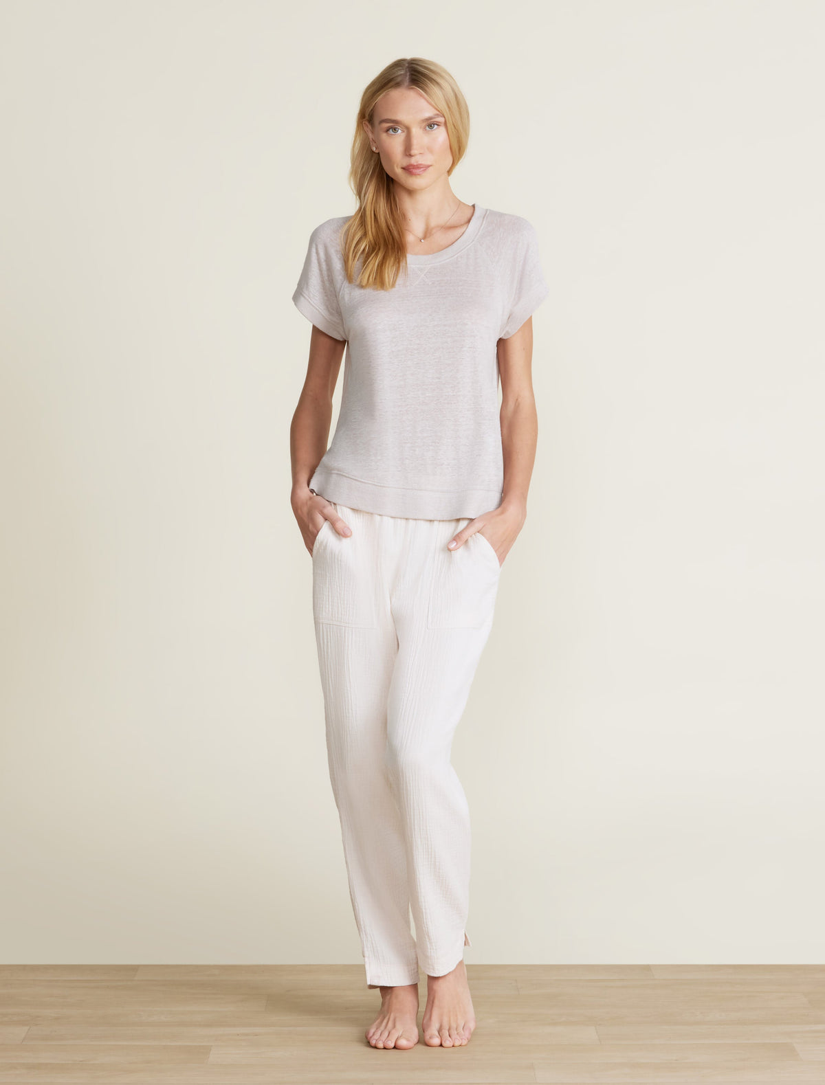 Malibu Collection® Linen Raglan Tee