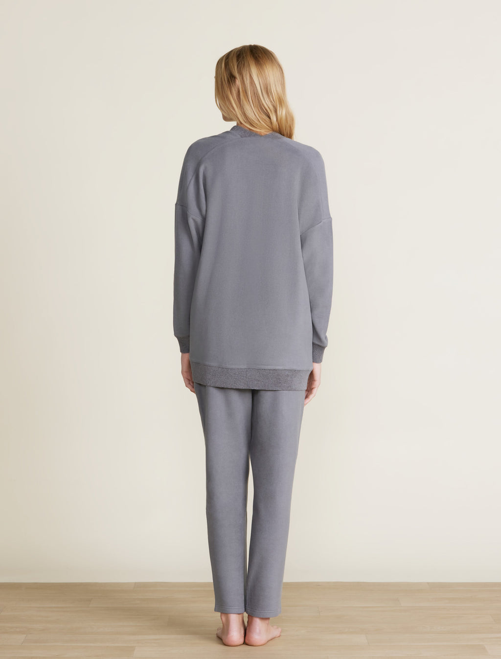 Malibu Collection® Brushed Fleece Sweater Mix Cardigan