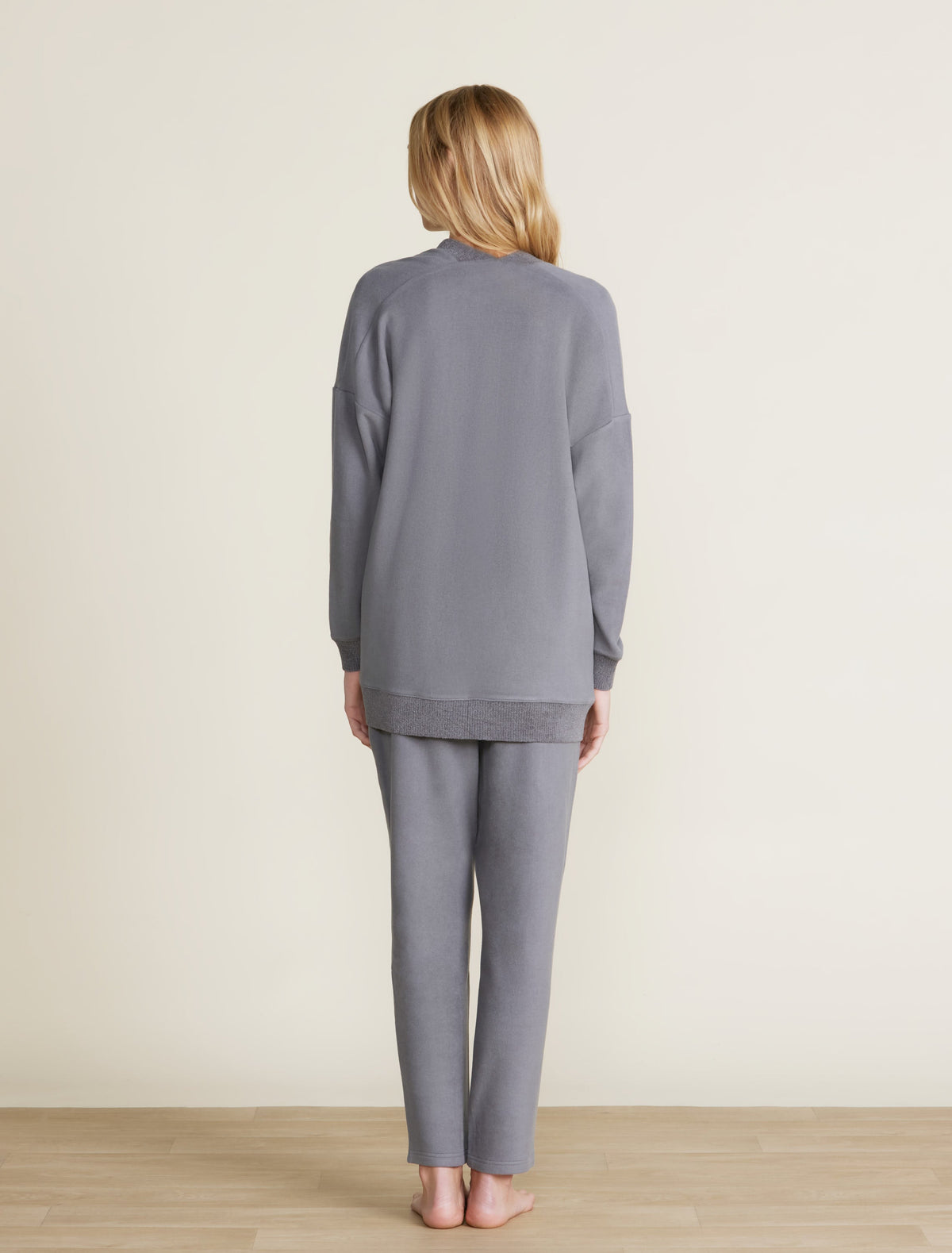 Malibu Collection® Brushed Fleece Sweater Mix Cardigan