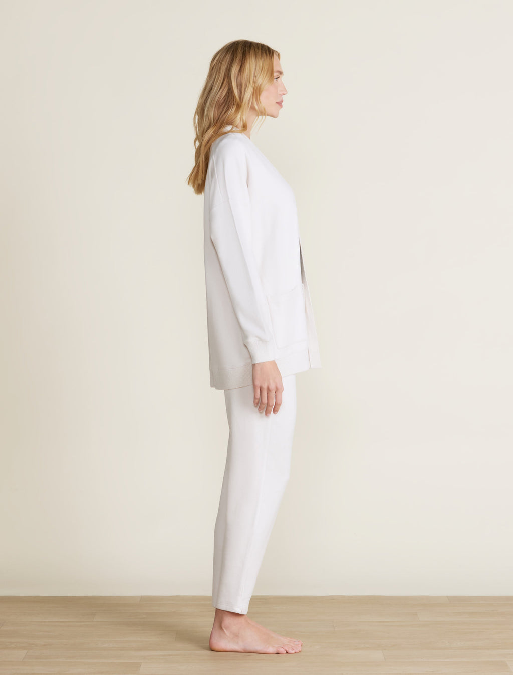 Malibu Collection® Brushed Fleece Sweater Mix Cardigan