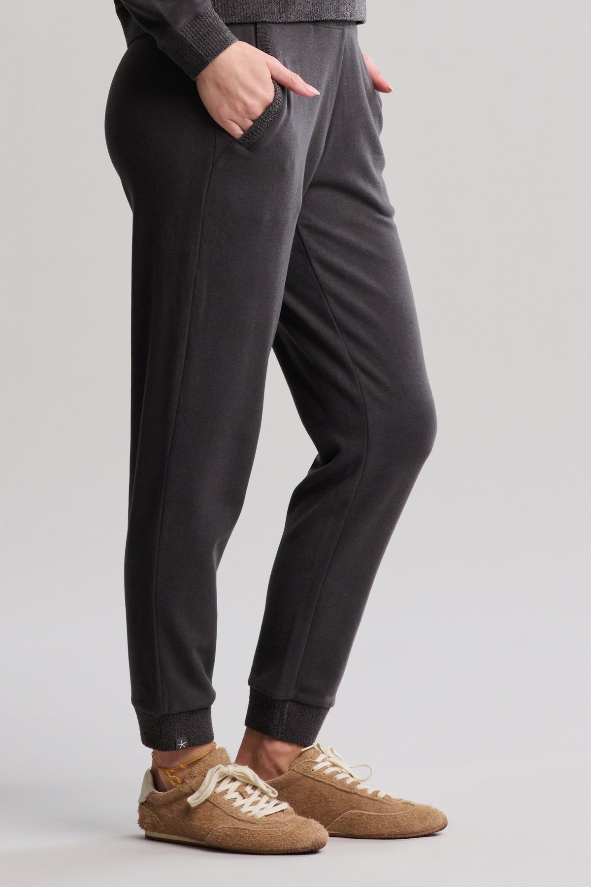 Brushed Fleece Jogger with CozyChic Ultra Lite® Rib