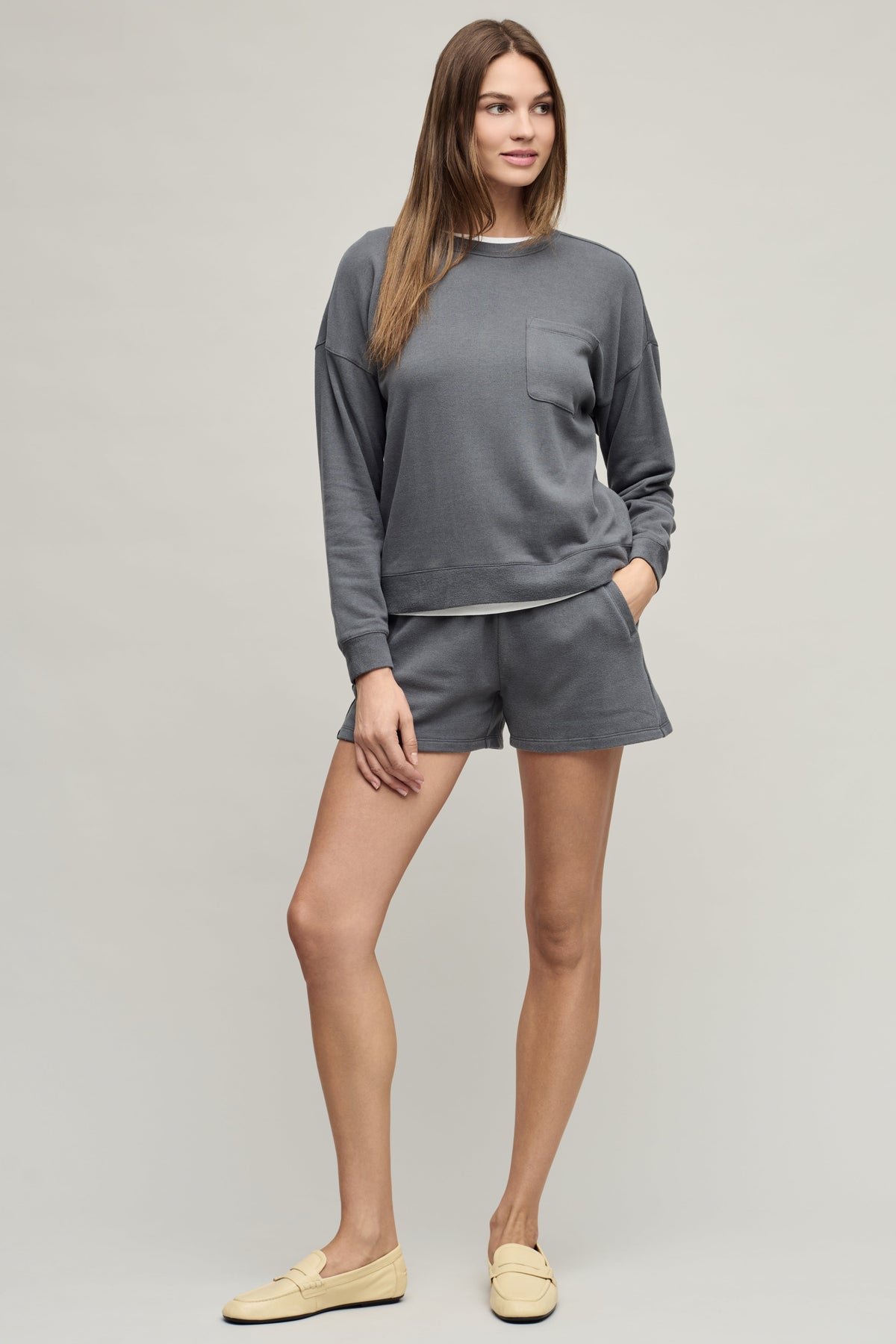 Malibu Collection® Brushed Fleece Short set