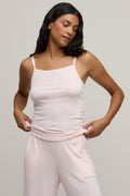 Pointelle Rib Tank with Scallop Trim
