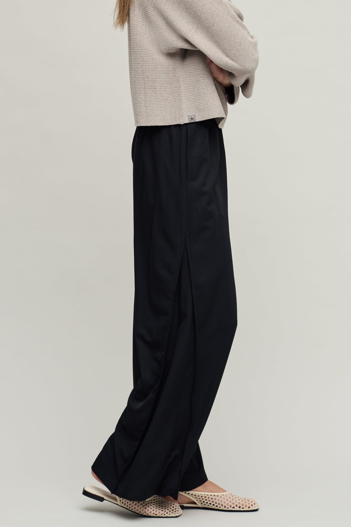 Matte Sateen Palazzo Pant
