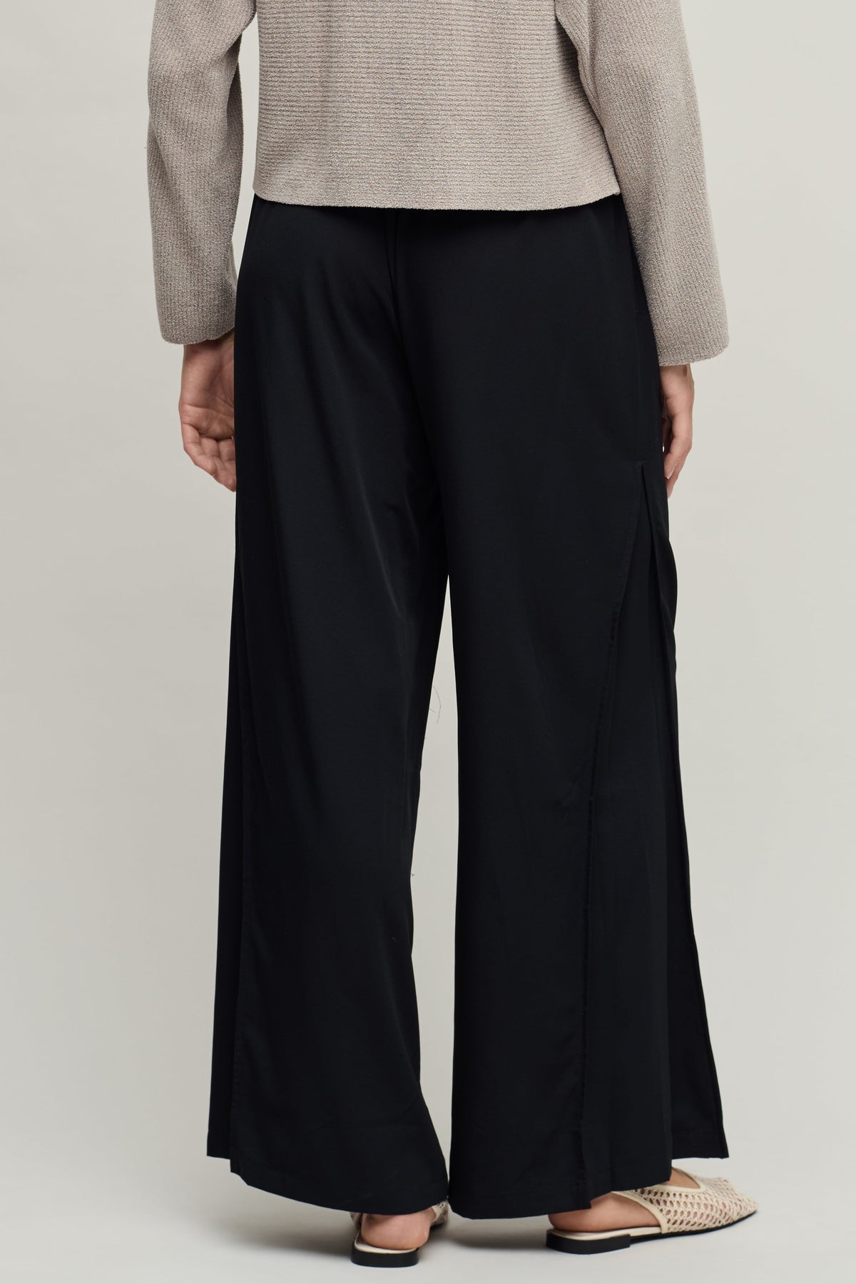 Matte Sateen Palazzo Pant