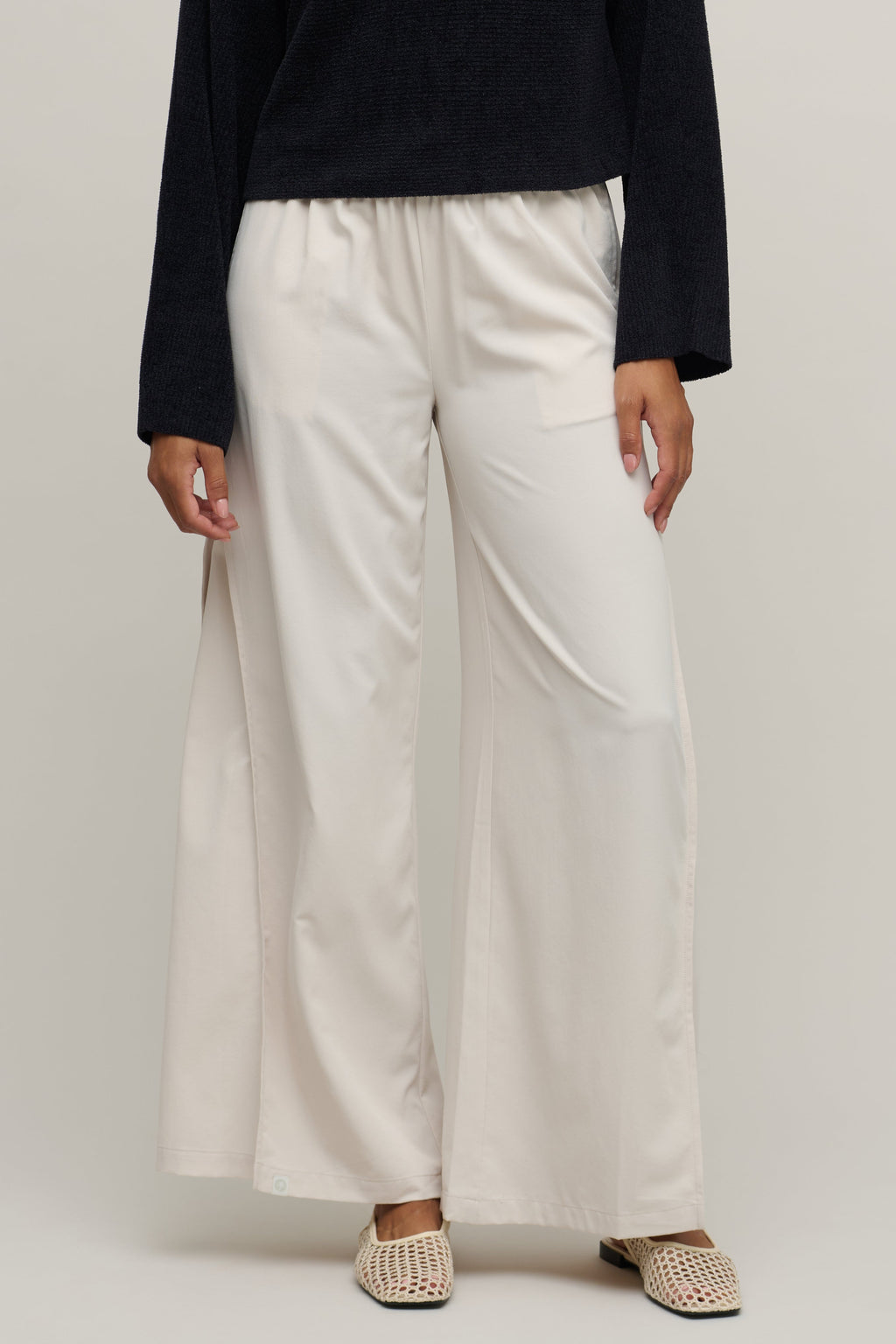 Matte Sateen Palazzo Pant