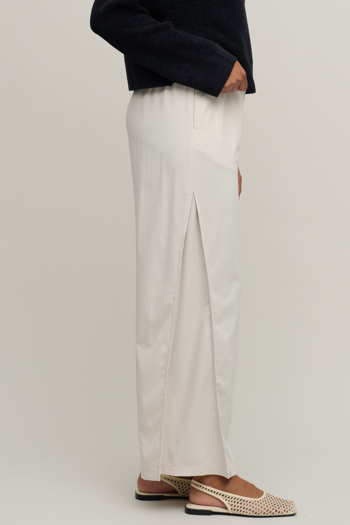Matte Sateen Palazzo Pant
