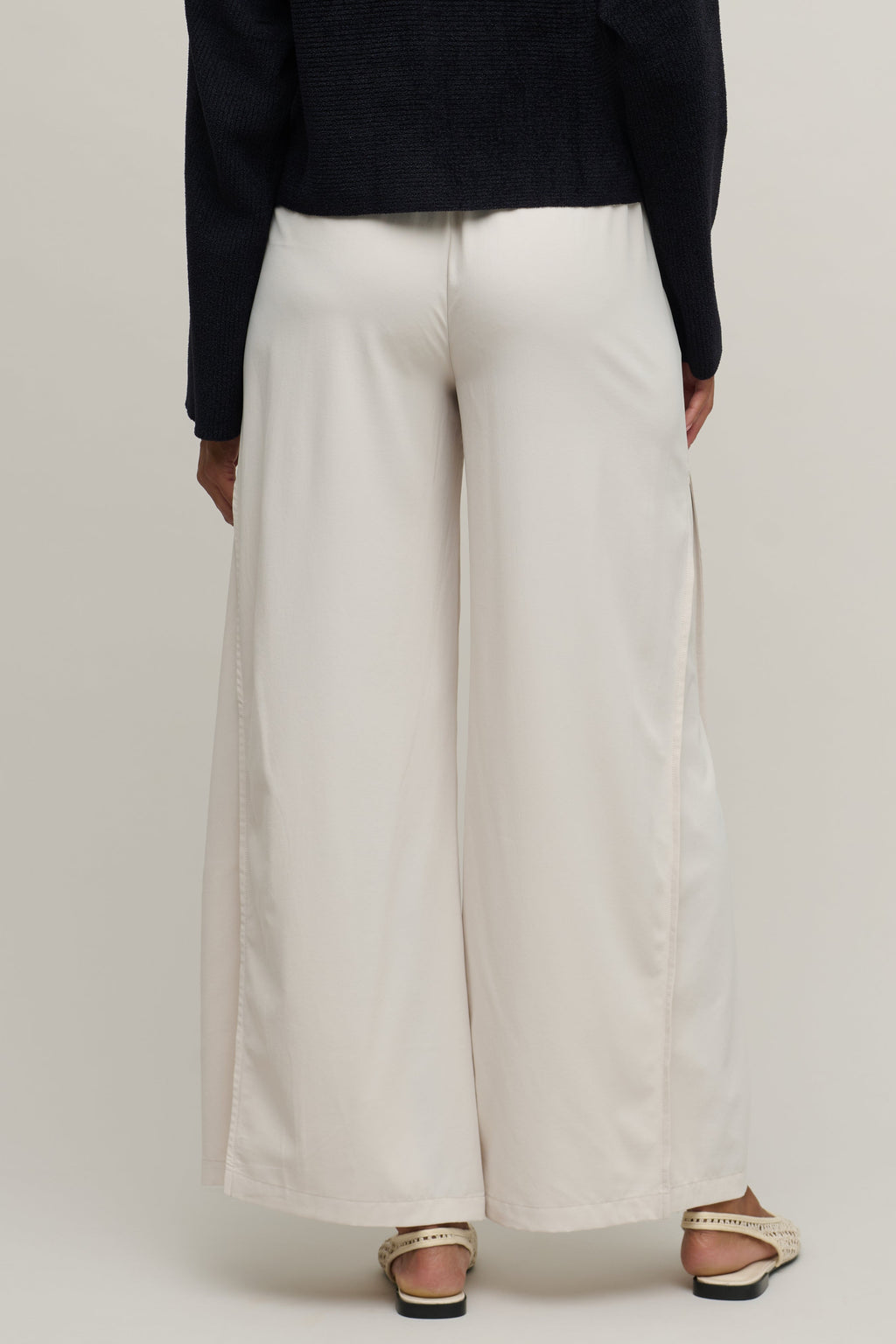 Matte Sateen Palazzo Pant