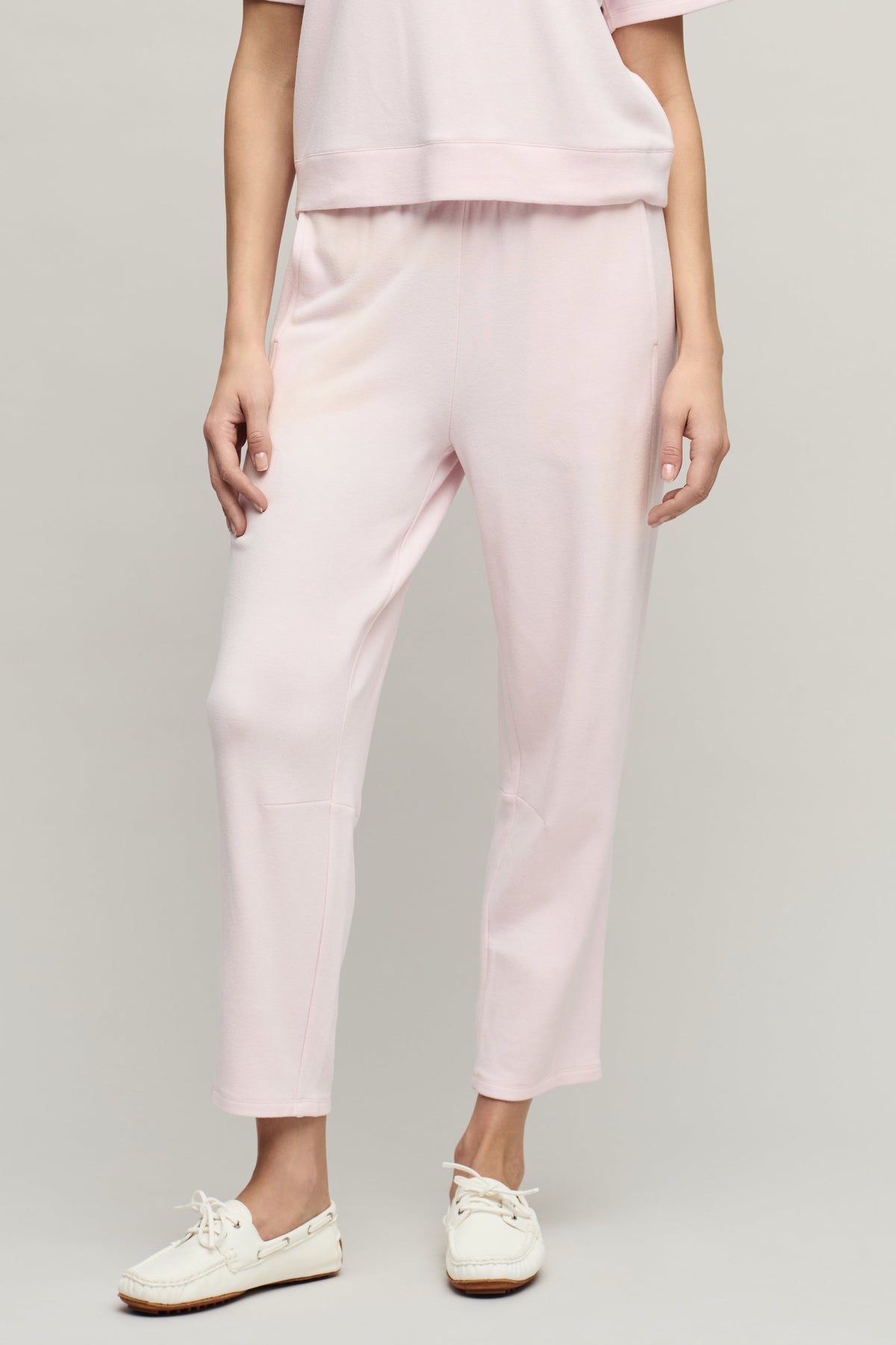 Brushed Fleece Seamed Ankle Pant