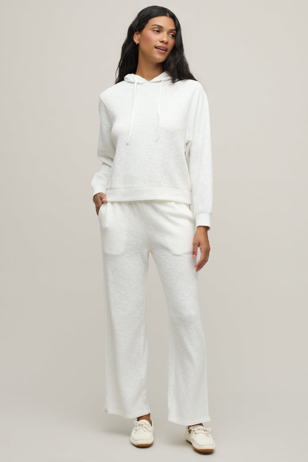 Slub Double Knit Seamed Hoodie