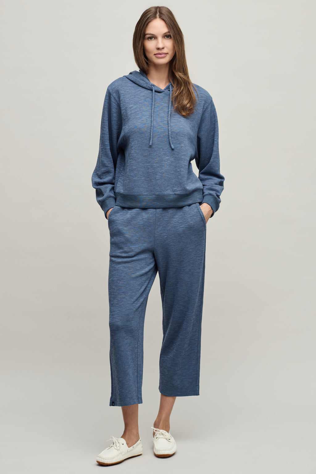 Slub Double Knit Seamed Hoodie