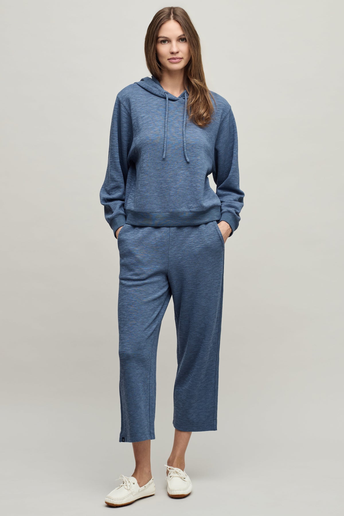 Slub Double Knit Seamed Hoodie