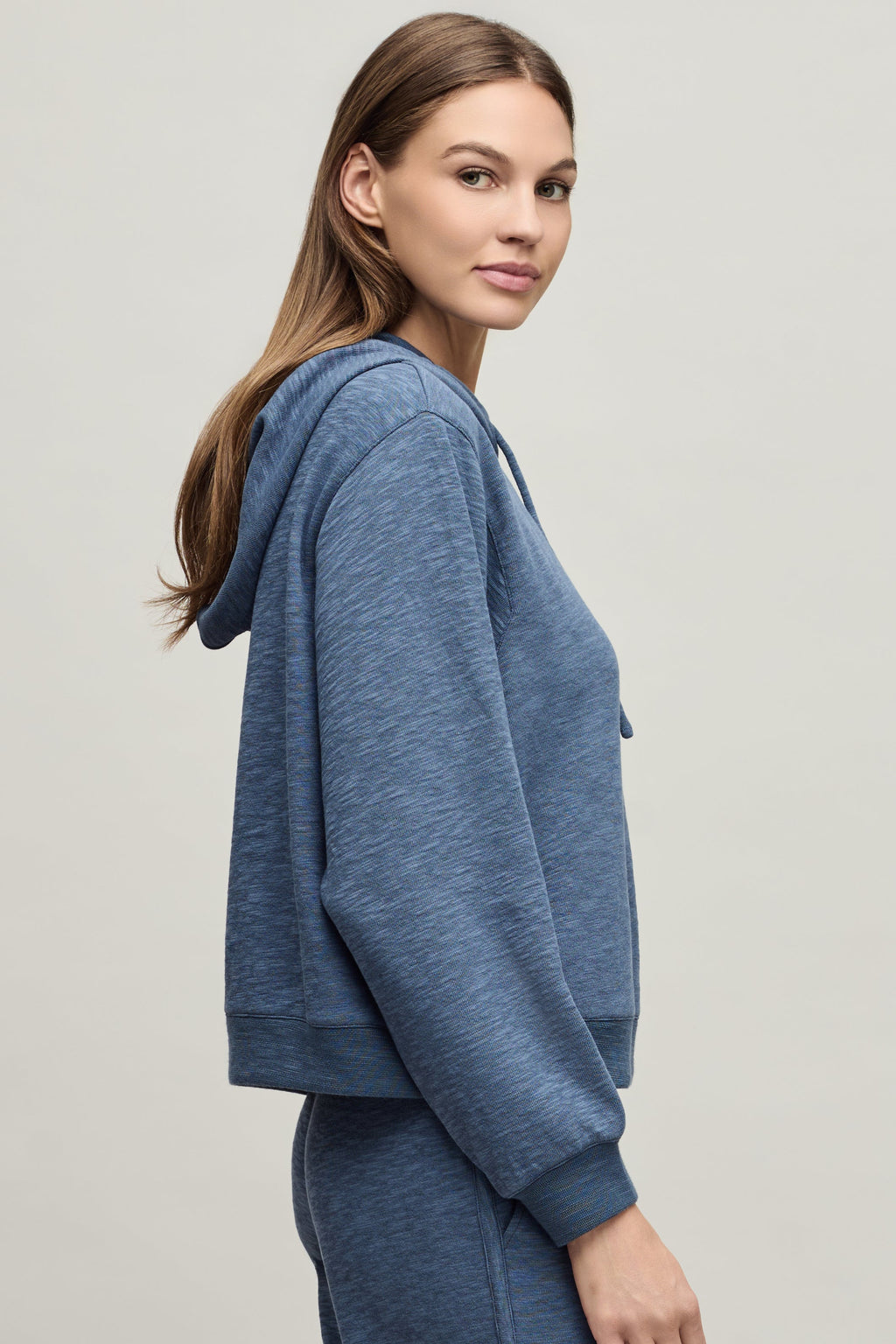 Slub Double Knit Seamed Hoodie