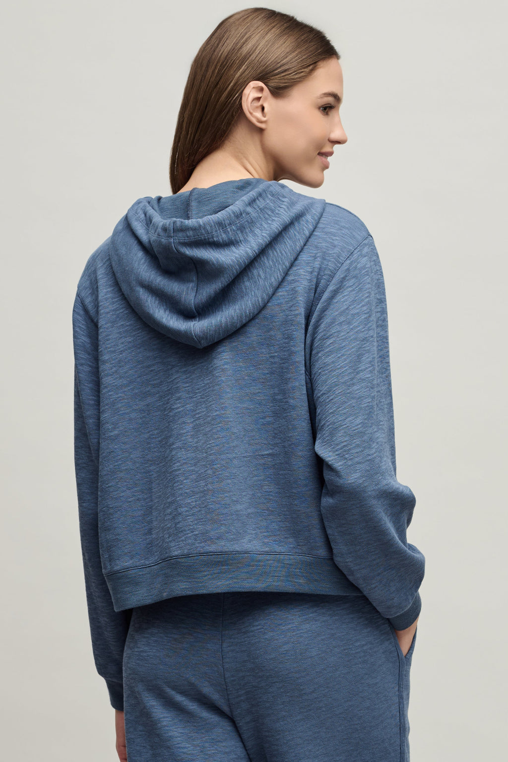 Slub Double Knit Seamed Hoodie