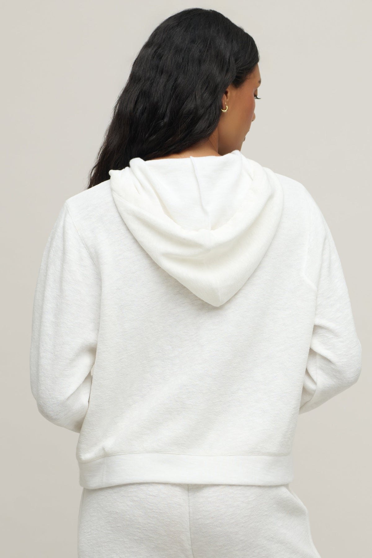 Slub Double Knit Seamed Hoodie