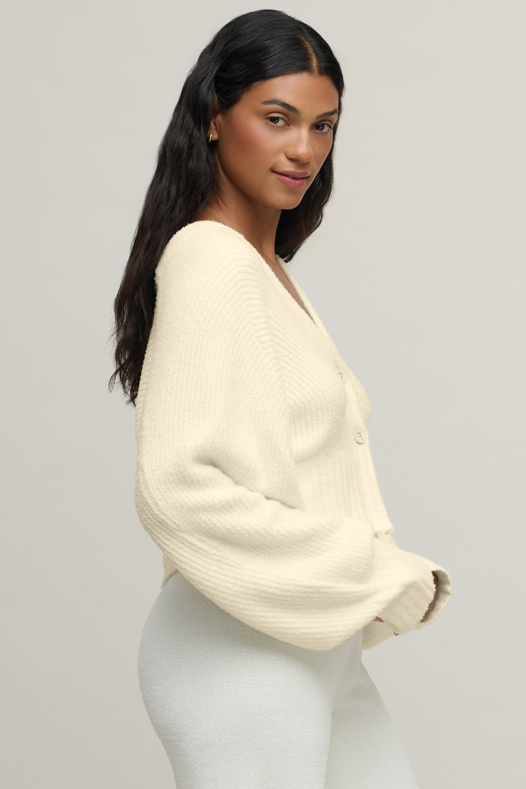 CozyChic Lite® Cotton Ribbed Button Front Cardigan