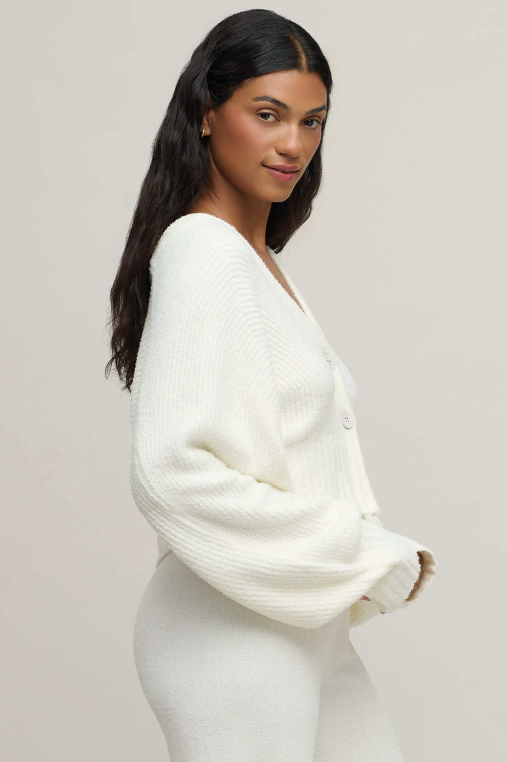 CozyChic Lite® Cotton Ribbed Button Front Cardigan