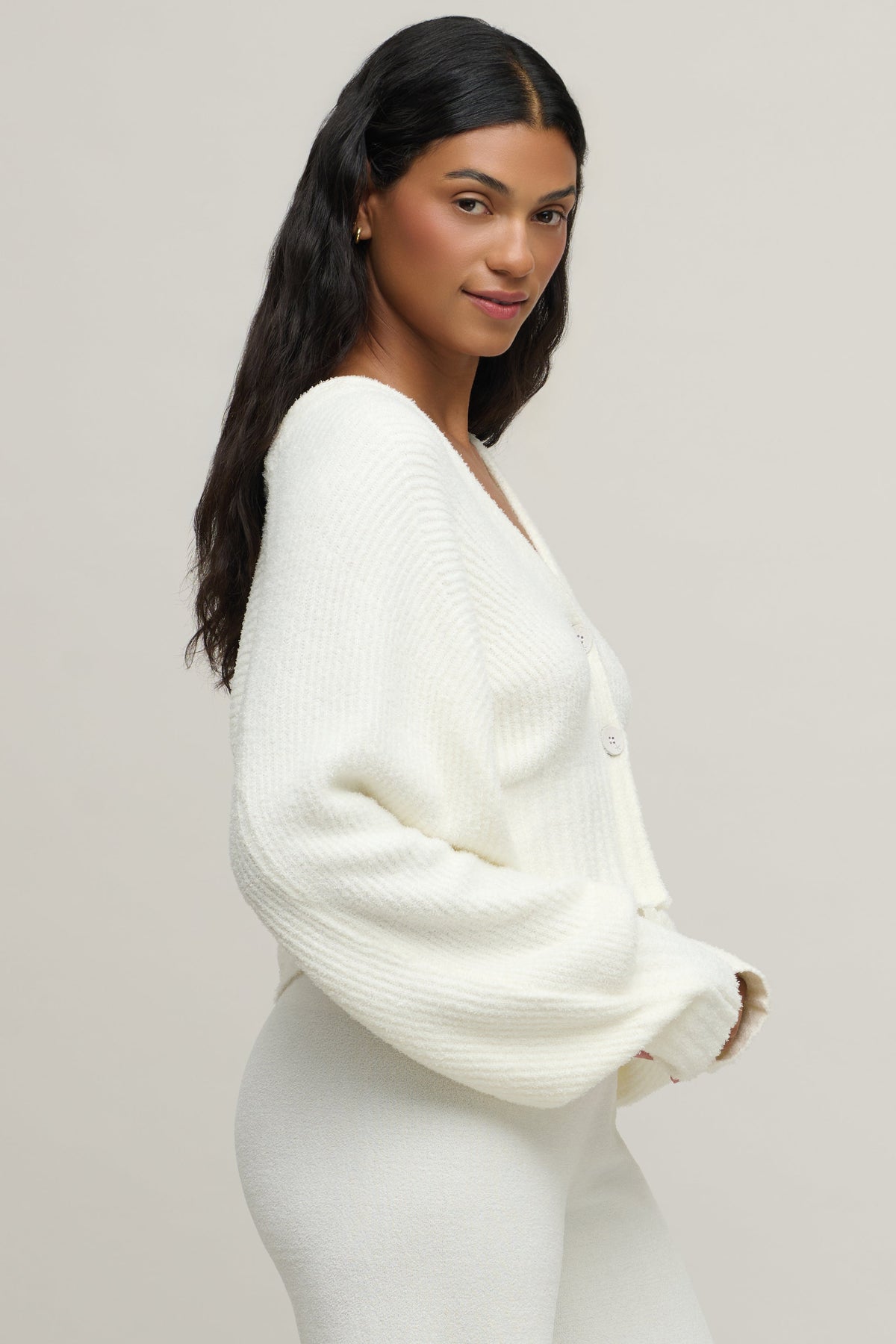 CozyChic Lite® Cotton Ribbed Button Front Cardigan