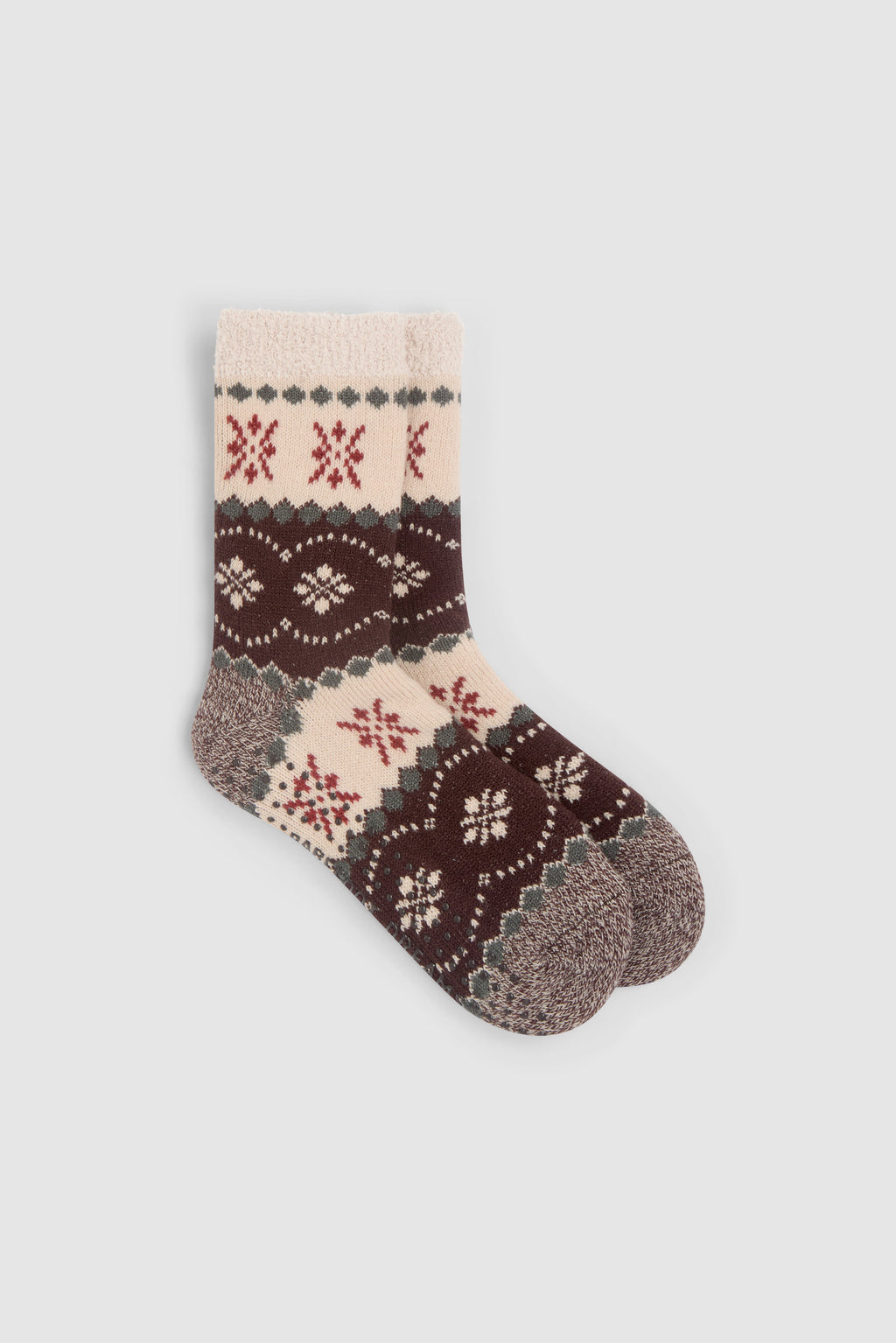 CozyChic® Lined FairIsle Slipper Socks
