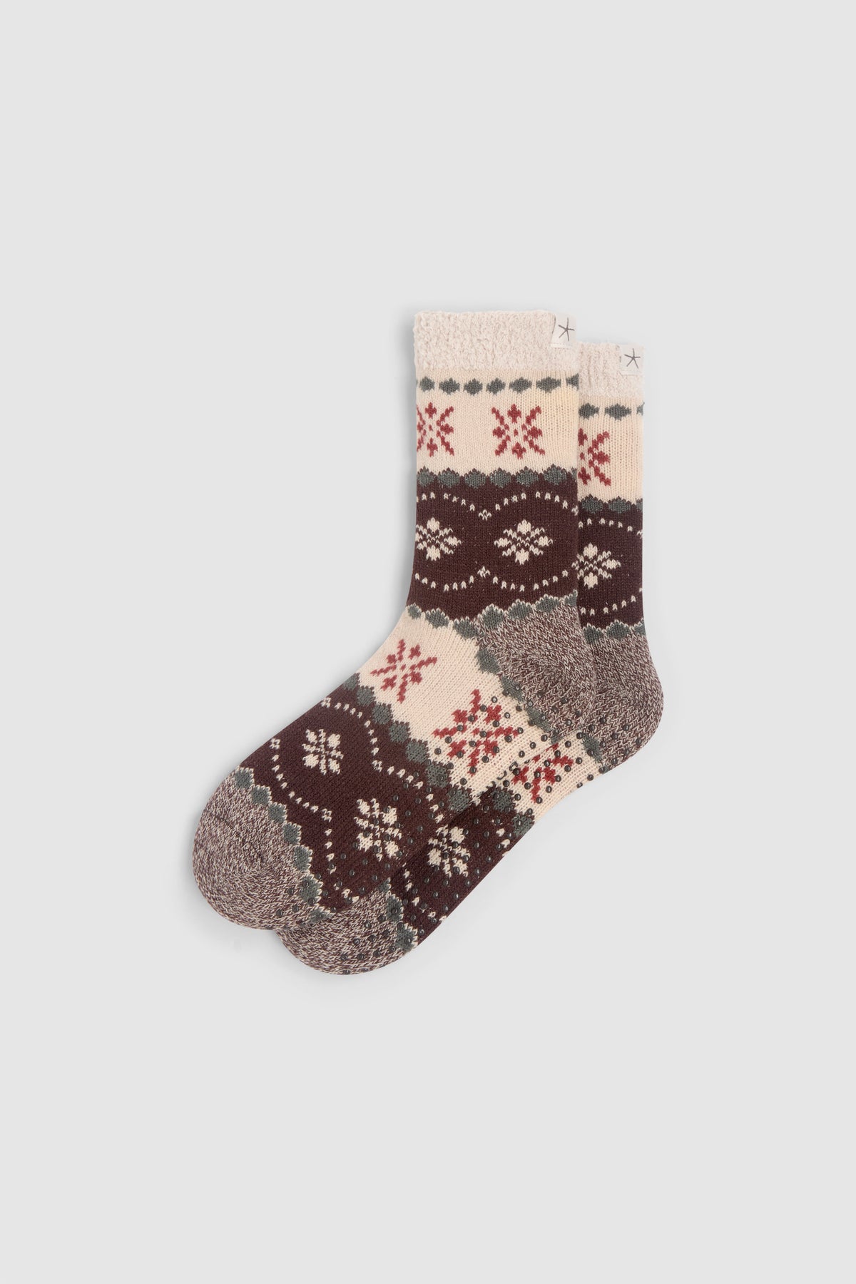 CozyChic® Lined FairIsle Slipper Socks