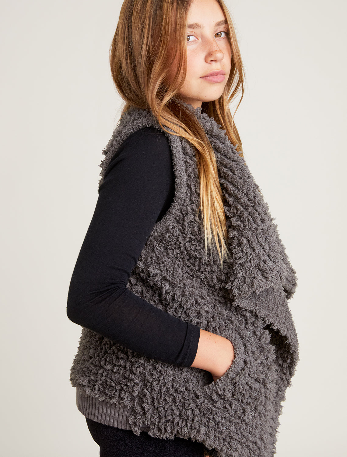 CozyChic® Youth Loop Fringe Cascading Vest