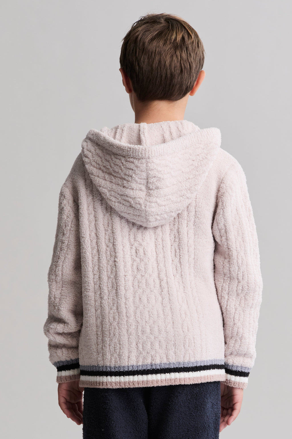 CozyChic® Youth Sporty Rib Cable Zip Hoodie
