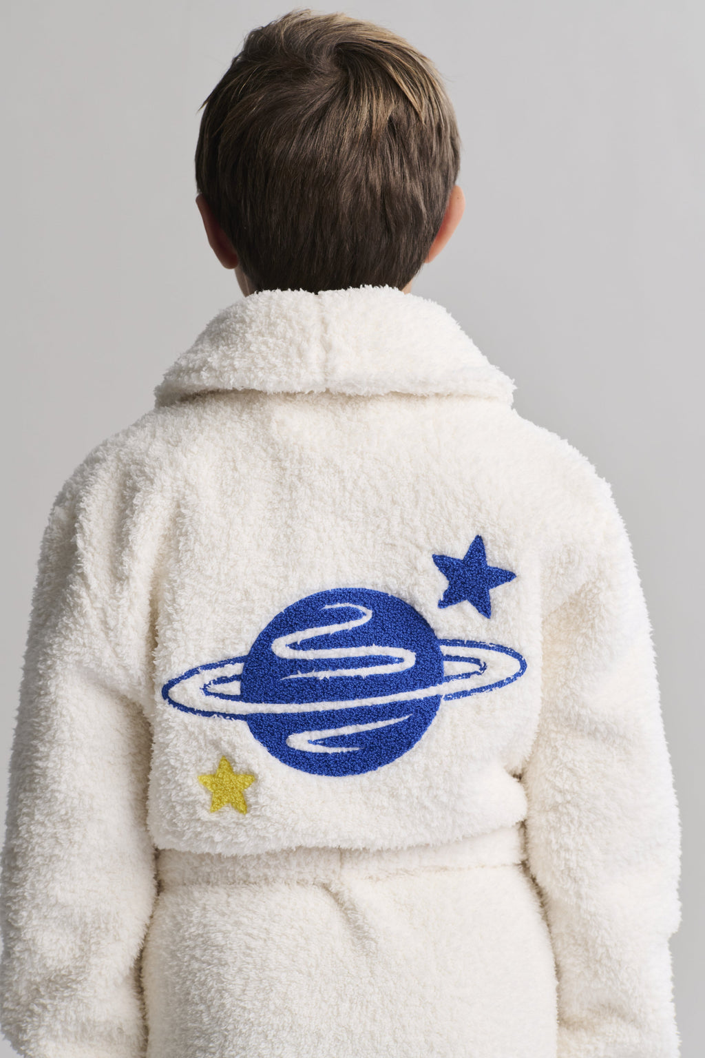 Brushed CozyChic® Youth Embroidered Planet Robe