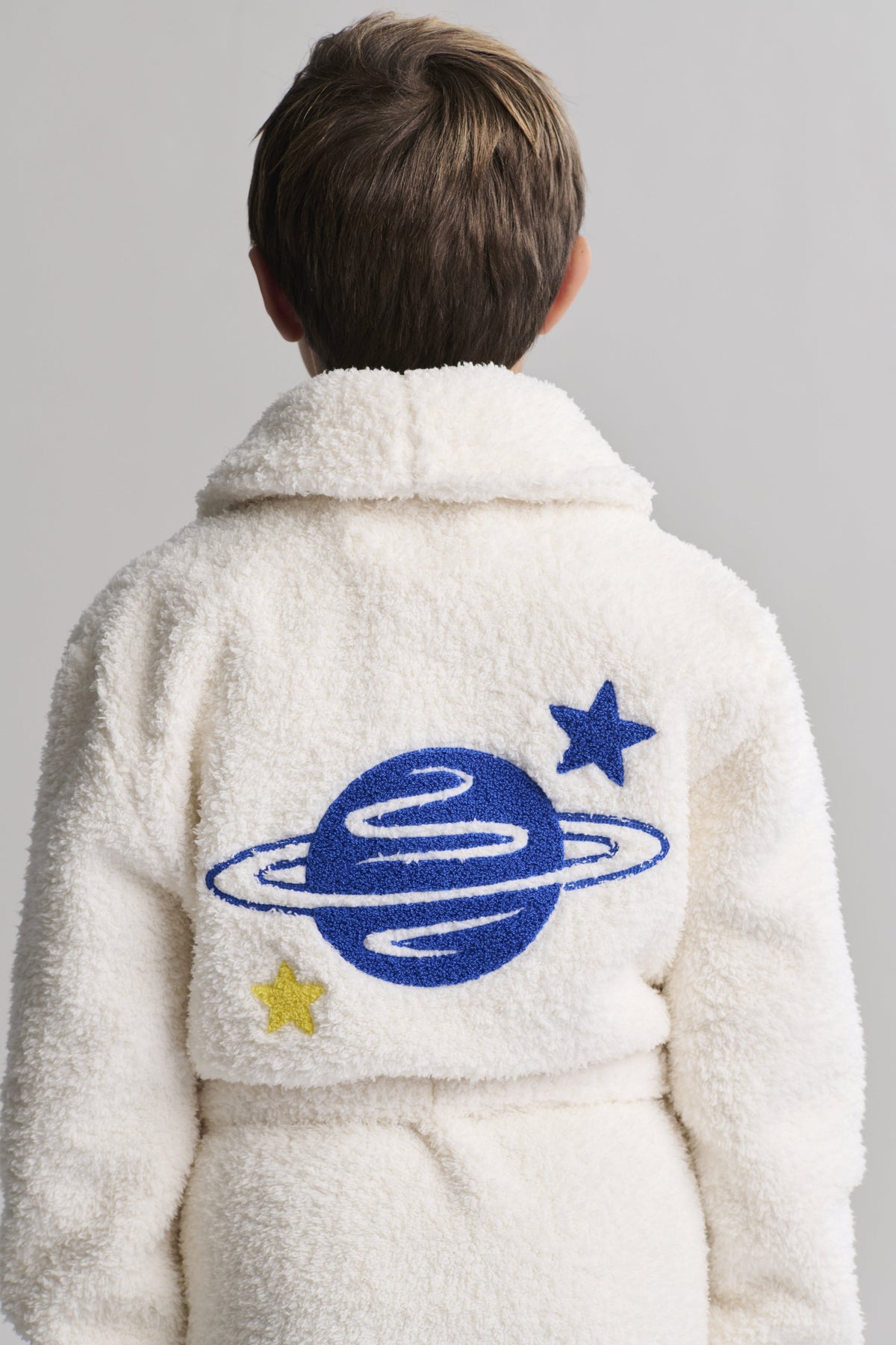 Brushed CozyChic® Youth Embroidered Planet Robe