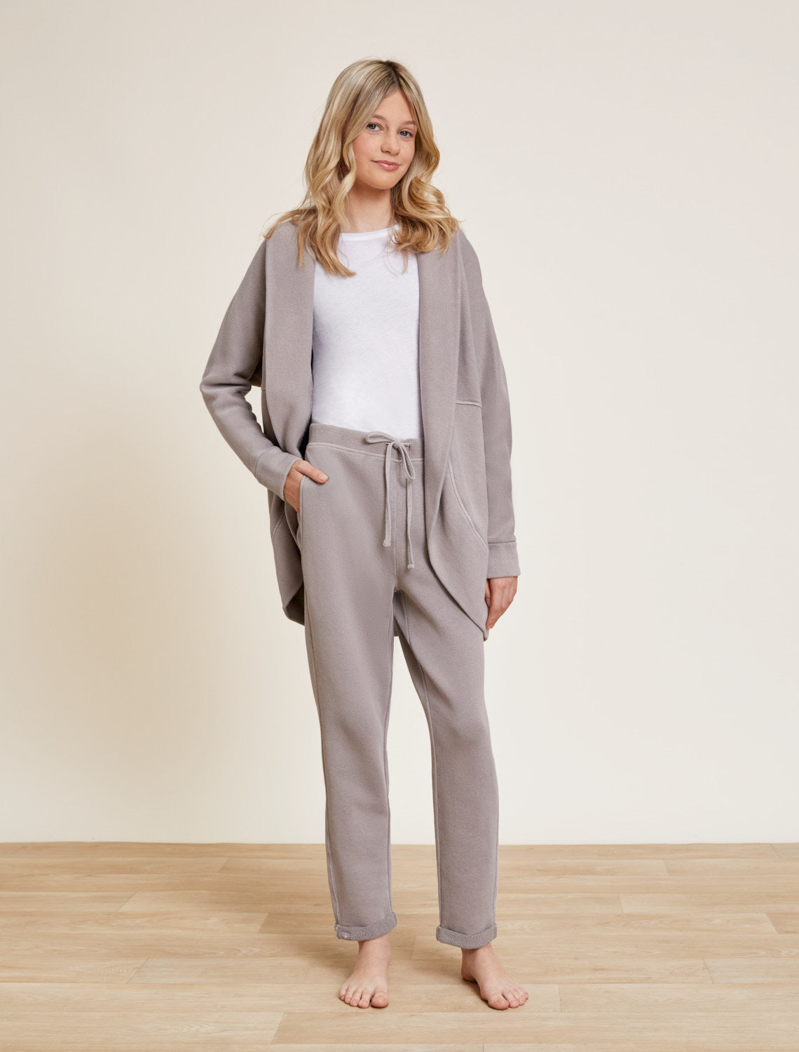 Malibu Collection® Youth Brushed Terry Circle Cardigan