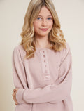 Malibu Collection® Youth Brushed Terry Henley Pullover