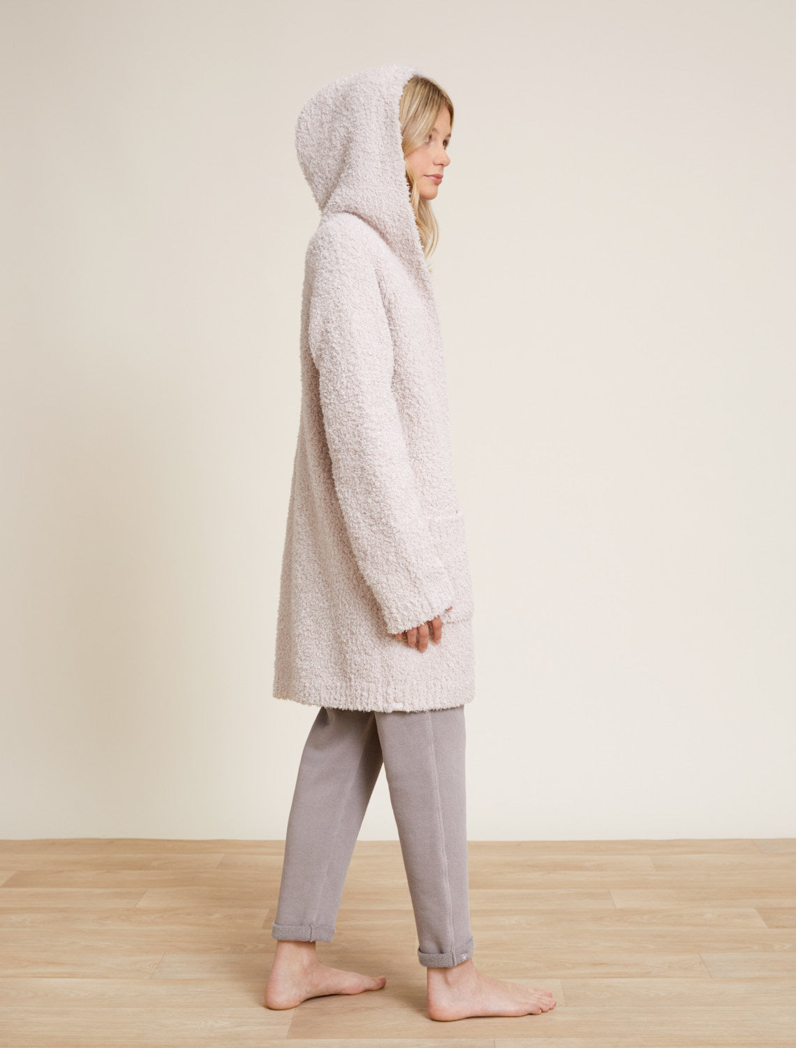 CozyChic® Boucle Youth Hooded Long Coatigan