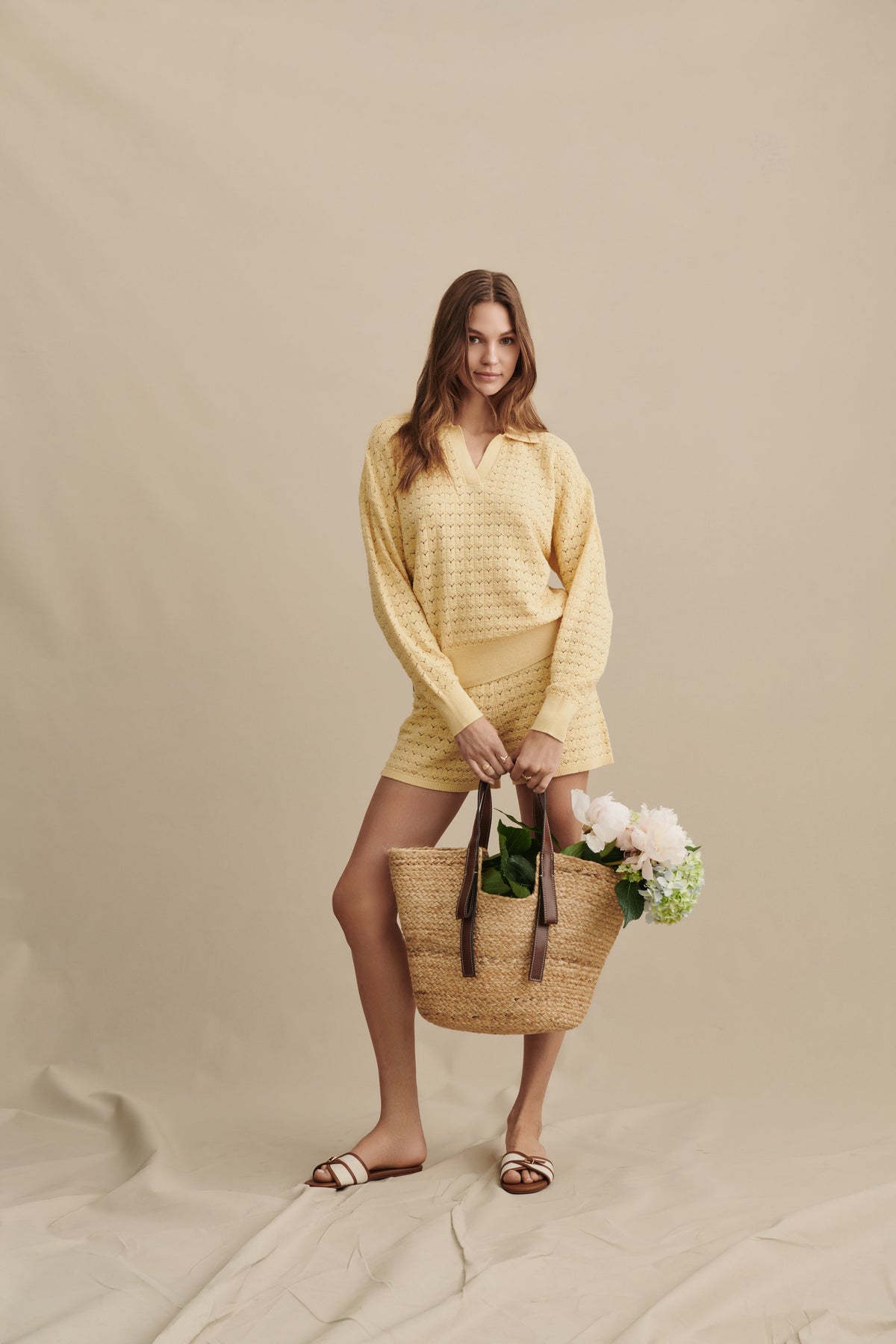 Heathered Cotton Tulip Pointelle Short
