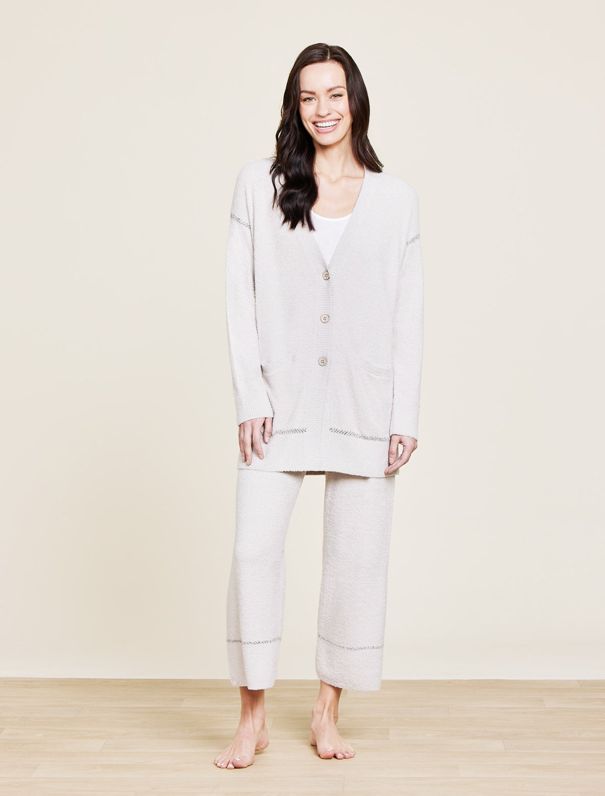 CozyChic Lite® Contrast Stitch Cardigan