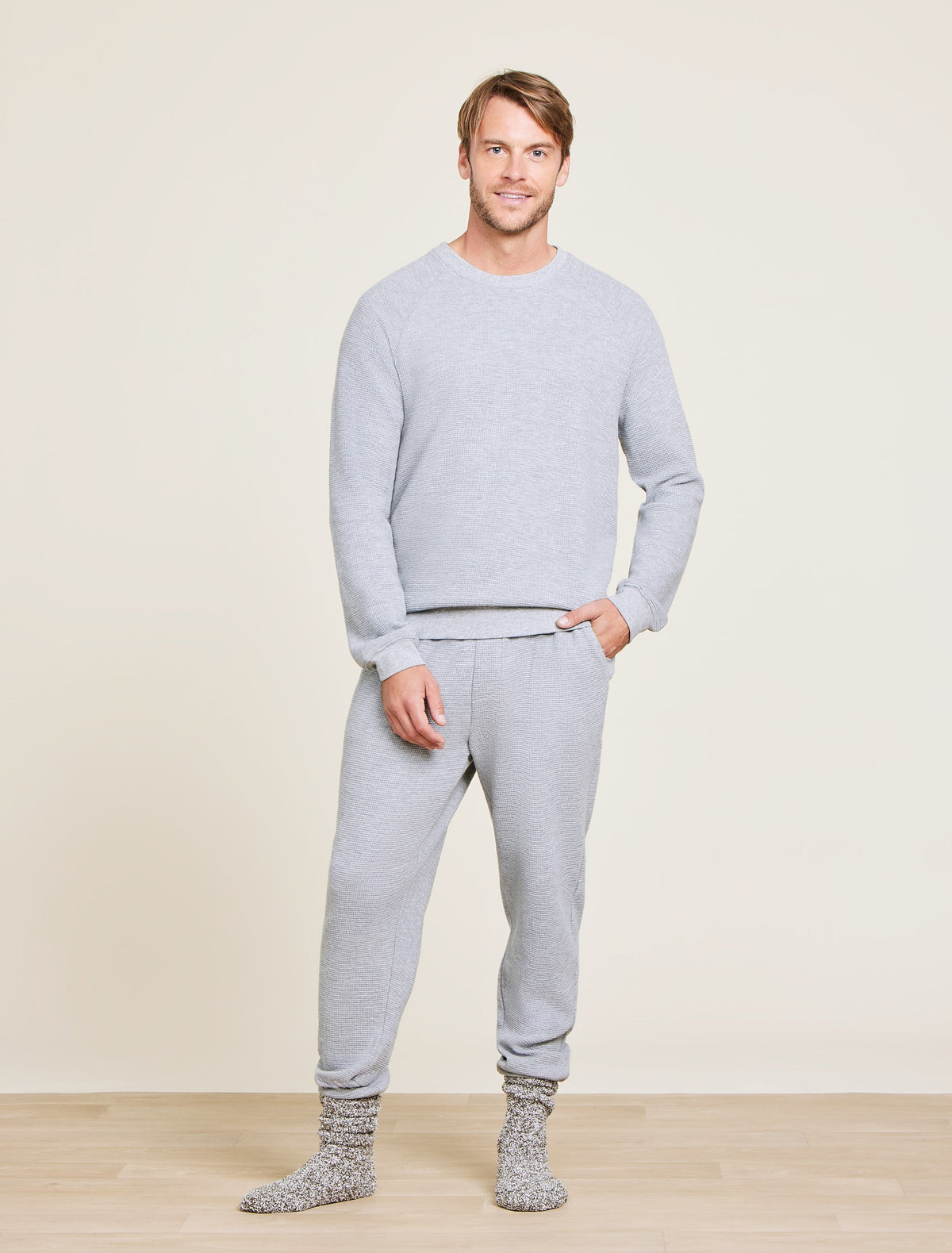Malibu Collection® Waffle Knit Raglan Pullover