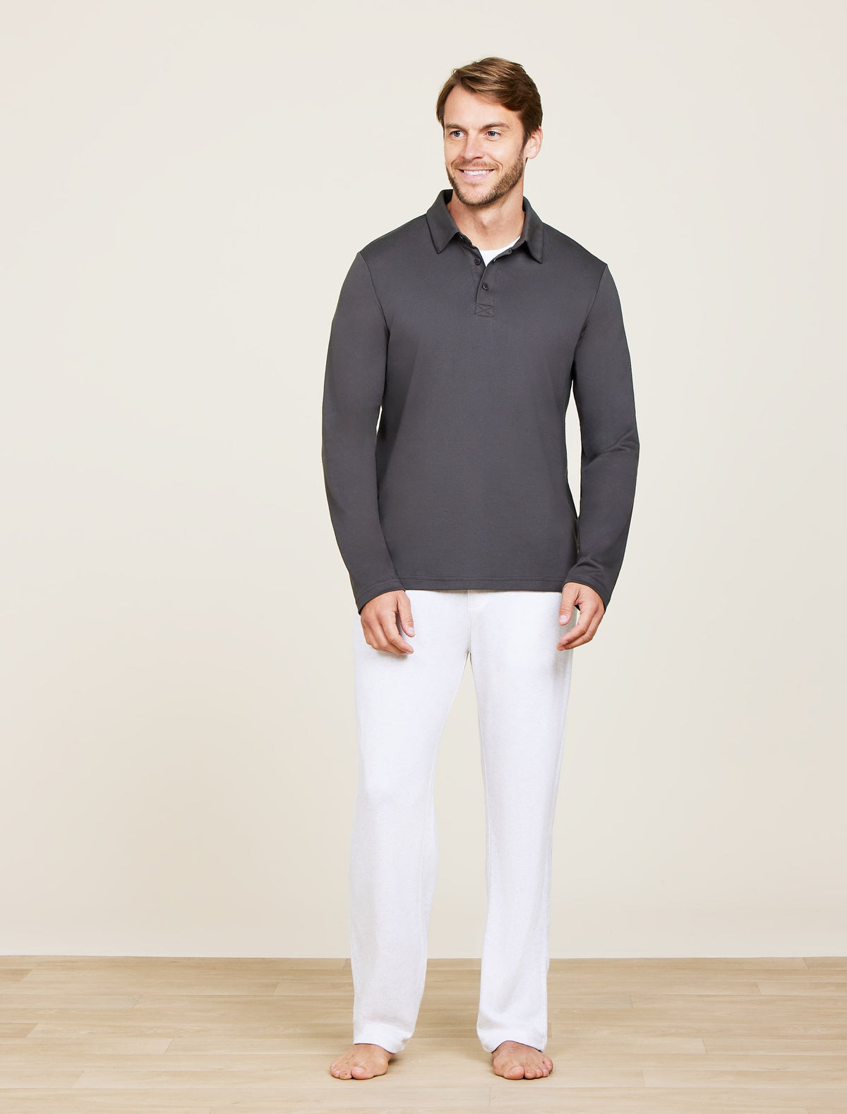 Malibu Collection® Pima Long Sleeve Polo