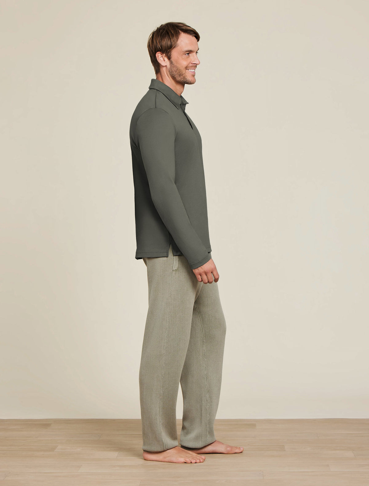 Malibu Collection® Pima Long Sleeve Polo