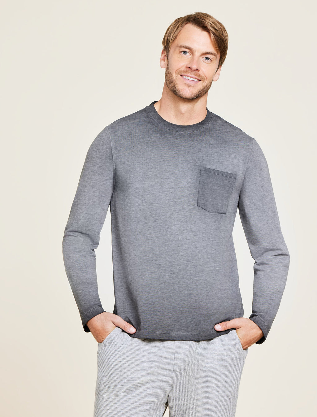 Malibu Collection® Triblend L/S Pocket Tee