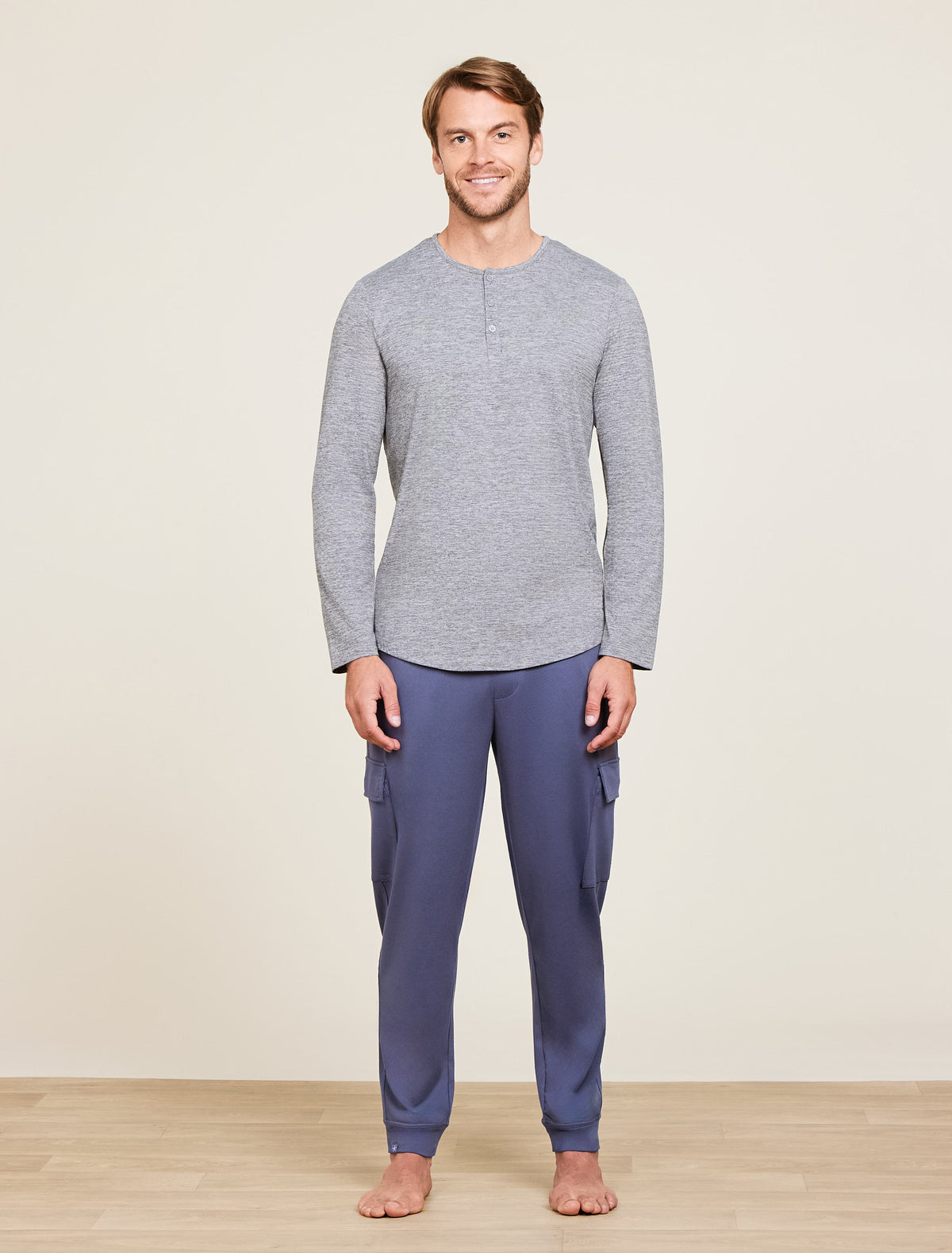 Malibu Collection® Butterchic Long Sleeve Henley