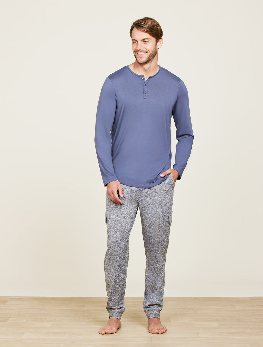 Malibu Collection® Butterchic Long Sleeve Henley