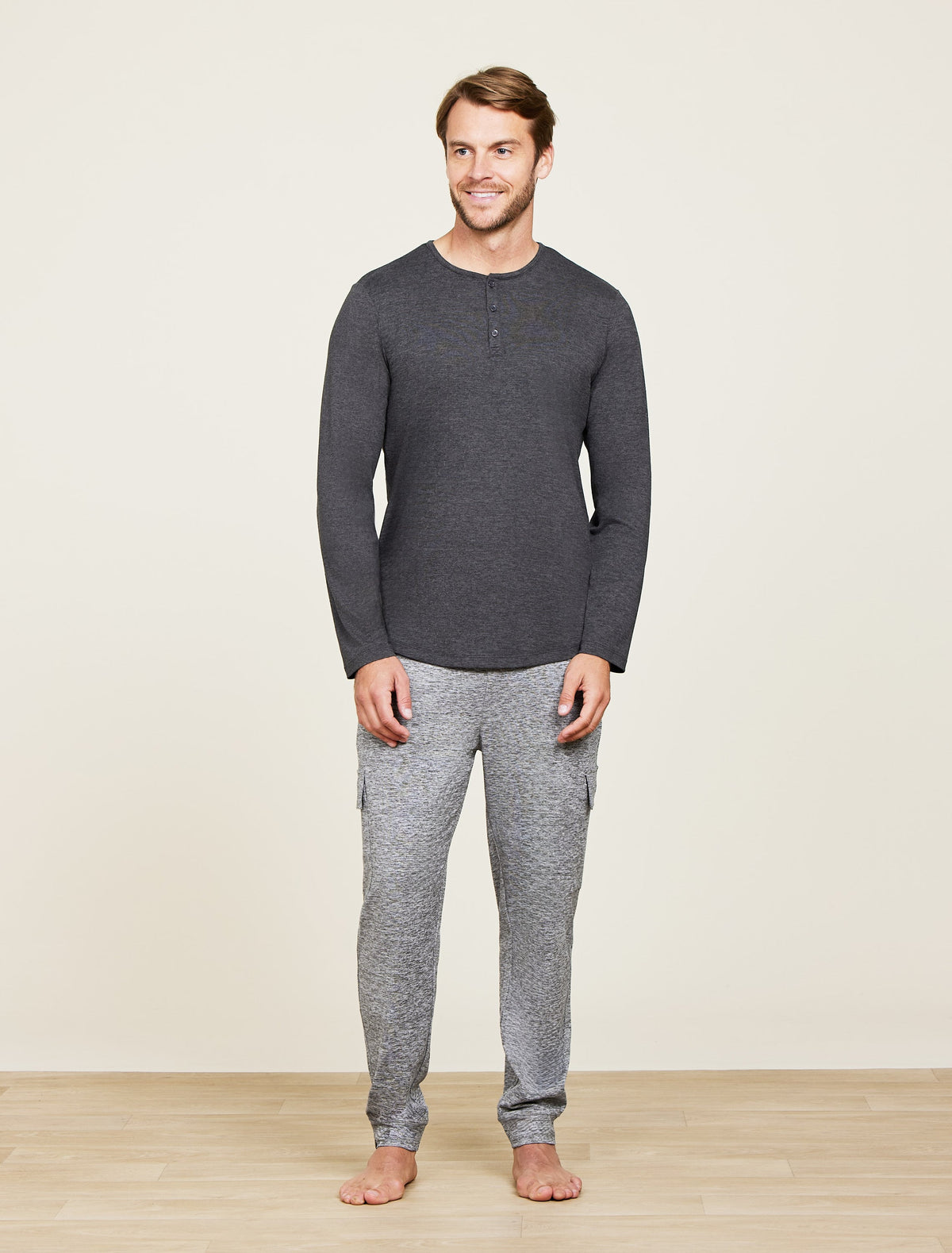 Malibu Collection® Butterchic Long Sleeve Henley