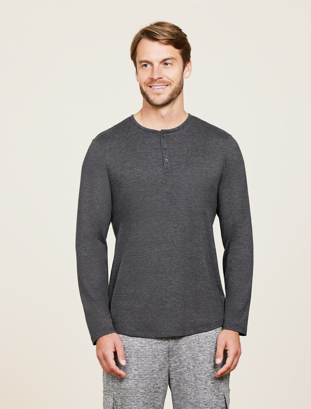 Malibu Collection® Butterchic Long Sleeve Henley