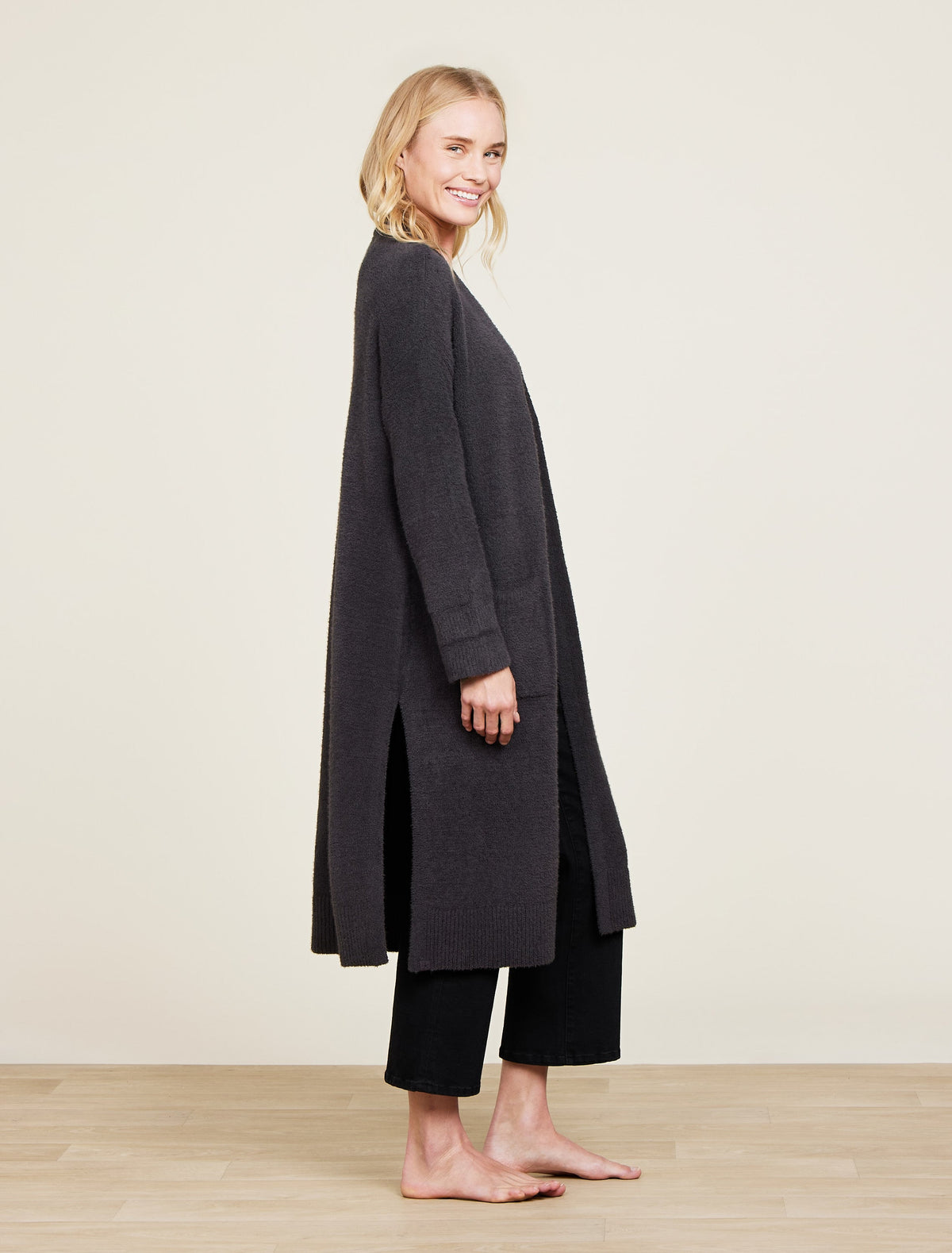 CozyChic® Luxe High Slit Cardigan