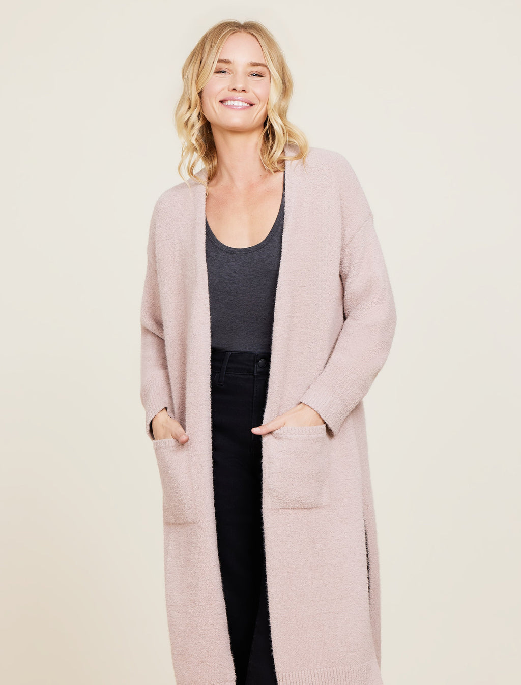 CozyChic® Luxe High Slit Cardigan