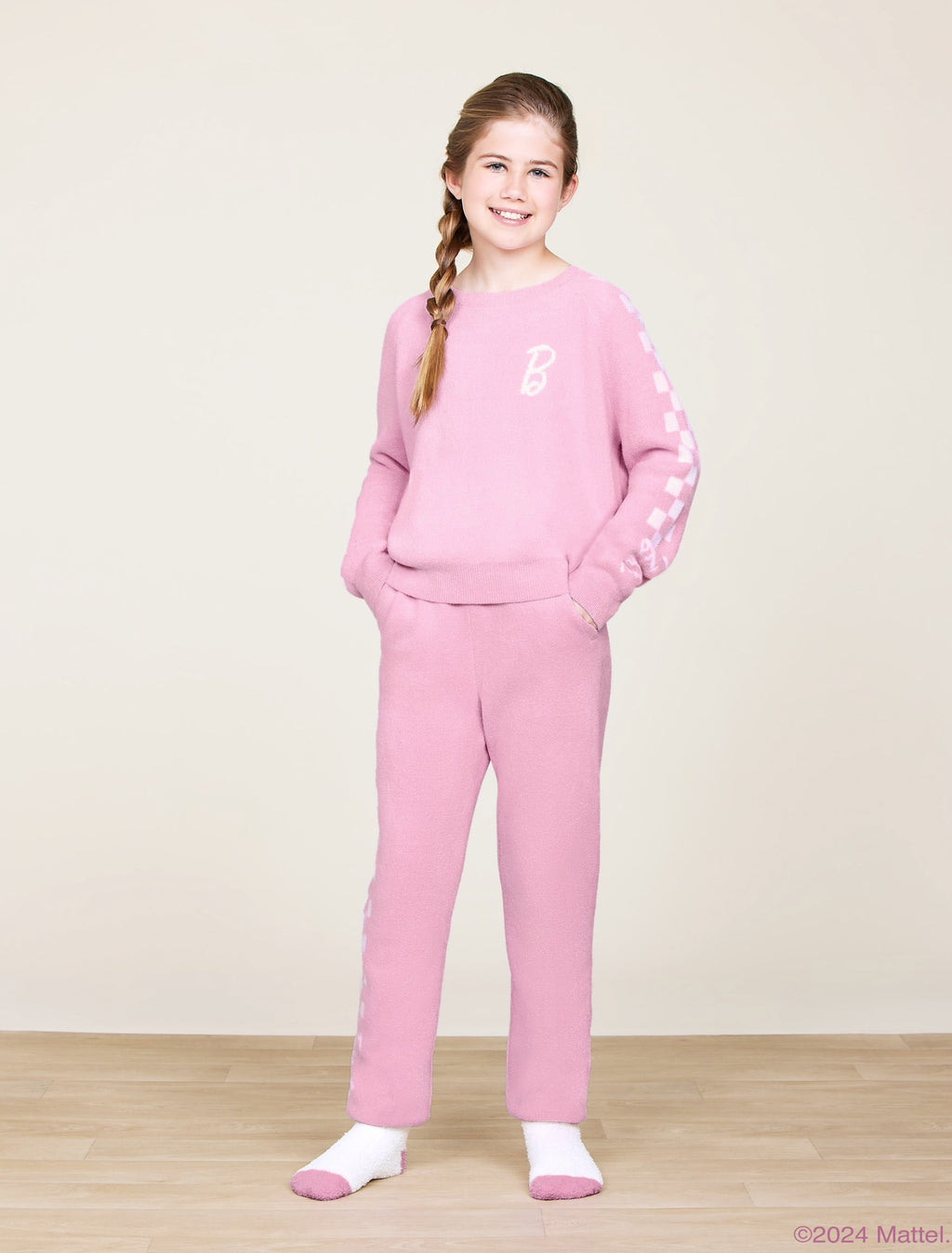 CozyChic Ultra Lite® Youth Checkered Barbie™ Jogger