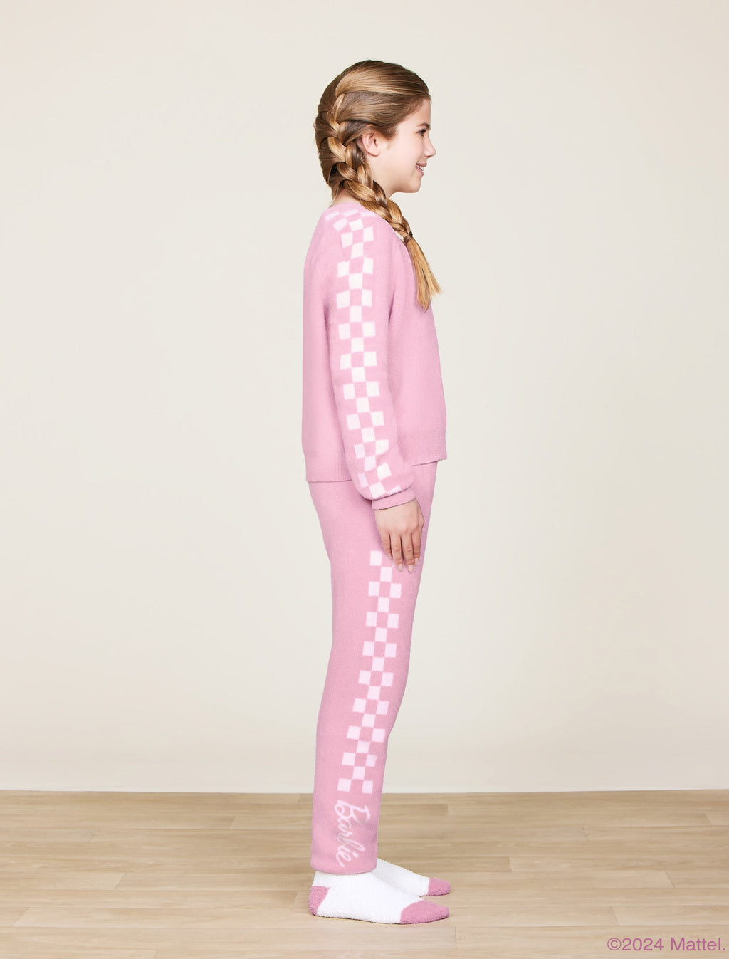 CozyChic Ultra Lite® Youth Checkered Barbie™ Pullover