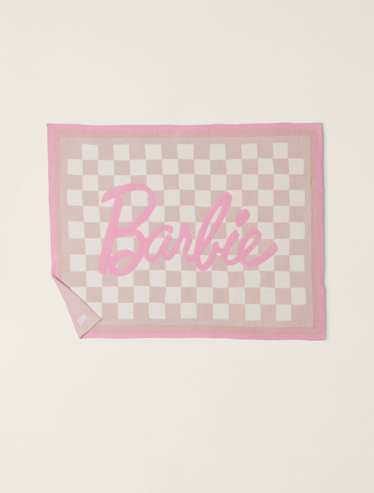CozyChic® Barbie™ Checkered Throw