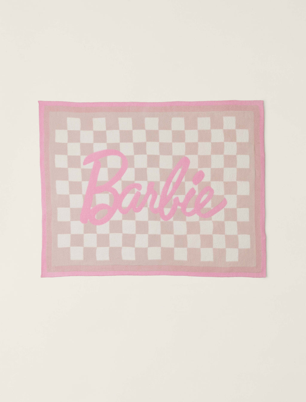 CozyChic® Barbie™ Checkered Throw